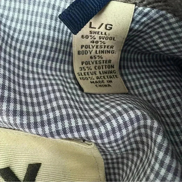 Tommy Bahama Brown Wool‎ Blend Herringbone Tweed Blazer Elbow Patches Sz L - Picture 12 of 16